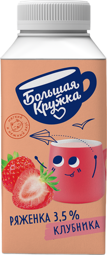 Ряженка Большая кружка с Клубникой 3,5%