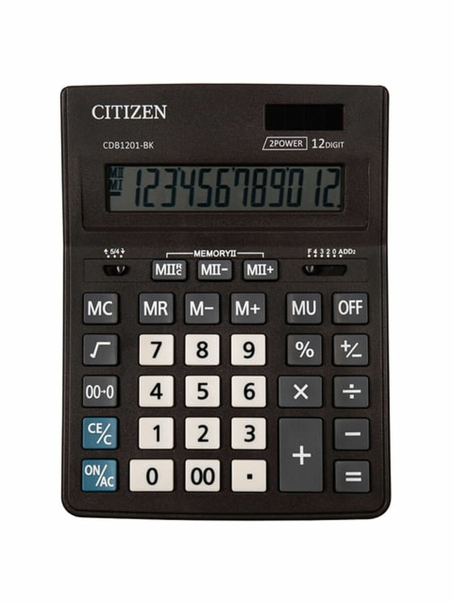 Калькулятор настольный CITIZEN BUSINESS LINE CDB1201BK (205x