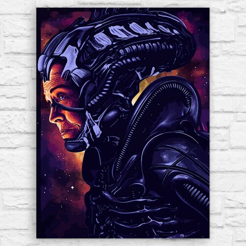 Картина по номерам на холсте фильм Чужой (Alien, Эллен Рипли) - 13531 В 30x40