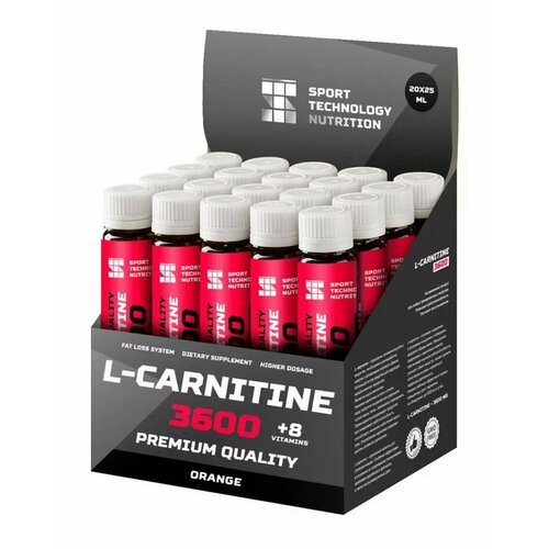 фото Л-карнитин (l-сarnitine), st, l-карнитин 3600 & 8 витаминов, 25 мл, апельсин sport technology nutrition