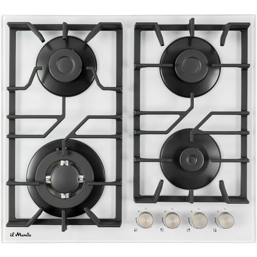 Варочная панель газовая Закаленное стекло 60 см Газ-контроль Турбо-конфорка WOK Автоподжиг Чугунные решетки il Monte BH-674G 3129300₽