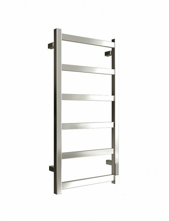 фото Полотенцесушитель двин J plaza neo 80/40 Электрический, диммер - блок управления на корпусе квадратная труба, цвет - Хром полированный, с кабелем