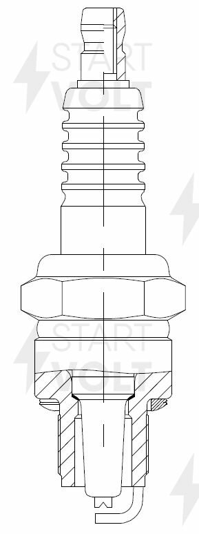 Комплект свечей зажигания для автомобилей ГАЗ/УАЗ с дв. ЗМЗ-402.1/4021.1 (зазор 0,5мм) (4шт) (VSP 0056) STARTVOLT