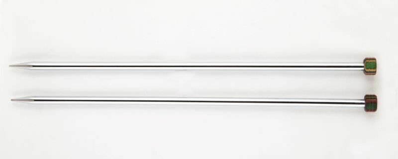 Спицы прямые "Nova Metal" 2,5мм/35см, никелированная латунь, серебристый, KnitPro, 10277