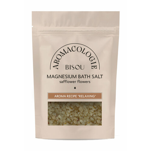 BISOU Соль для ванны цветочная магниевая Расслабляющая с цветками сафлора 330 г 360₽