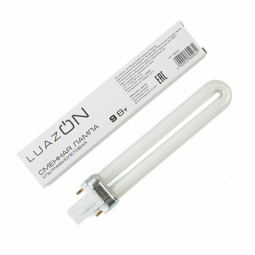 Сменная лампа Luazon LUF-20, ультрафиолетовая, UV-9W, 9 Вт, белая (комплект из 20 шт)