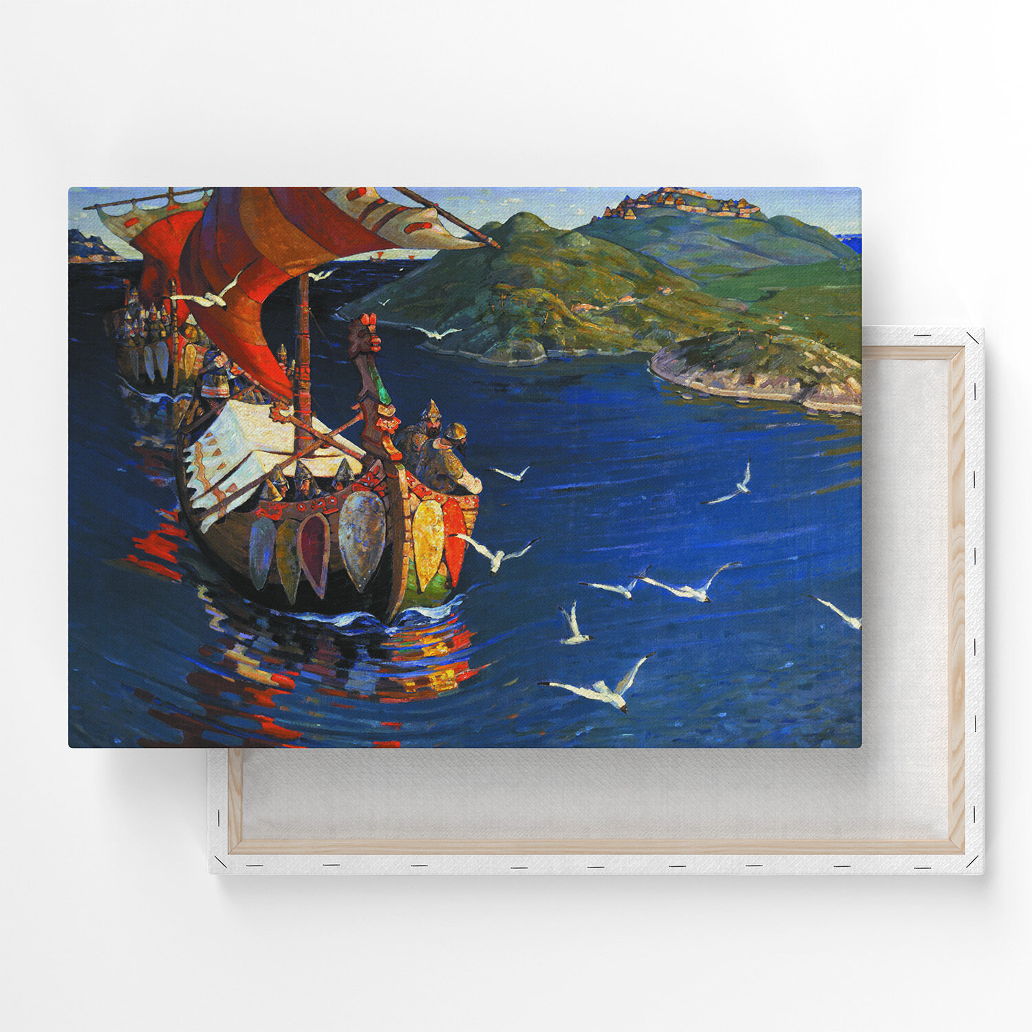 Картина на холсте, репродукция / Roerich Nicholas - Рерих Николай - Заморские гости / Размер 30 x 40 см