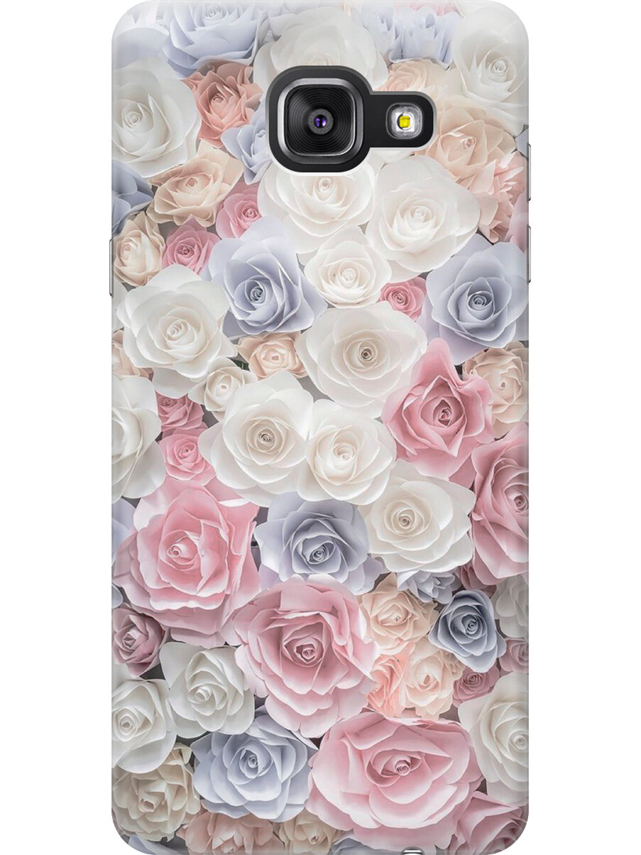 Силиконовый чехол на Samsung Galaxy A3 (2016), Самсунг А3 2016 с принтом "Пастельные розы"
