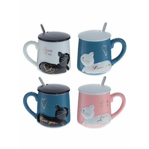 Кружка с крышкой и ложкой Casaentera CE02-772165 450 мл