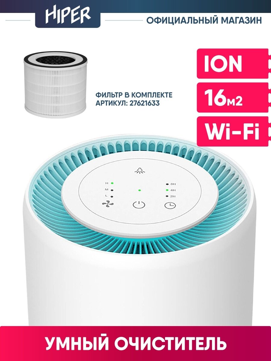 Очиститель воздуха HIPER Iot Purifier ION mini v1 RU
