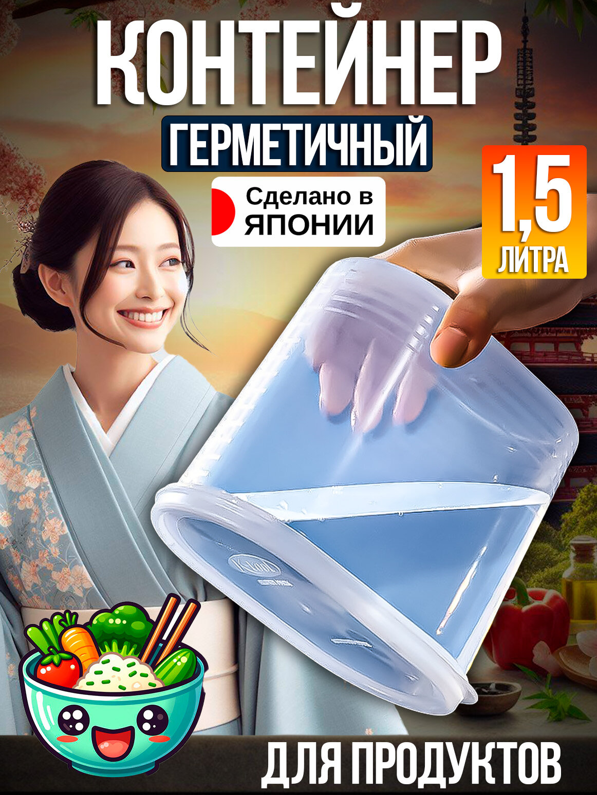 Контейнер для сыпучих продуктов 1,5 л Sanada