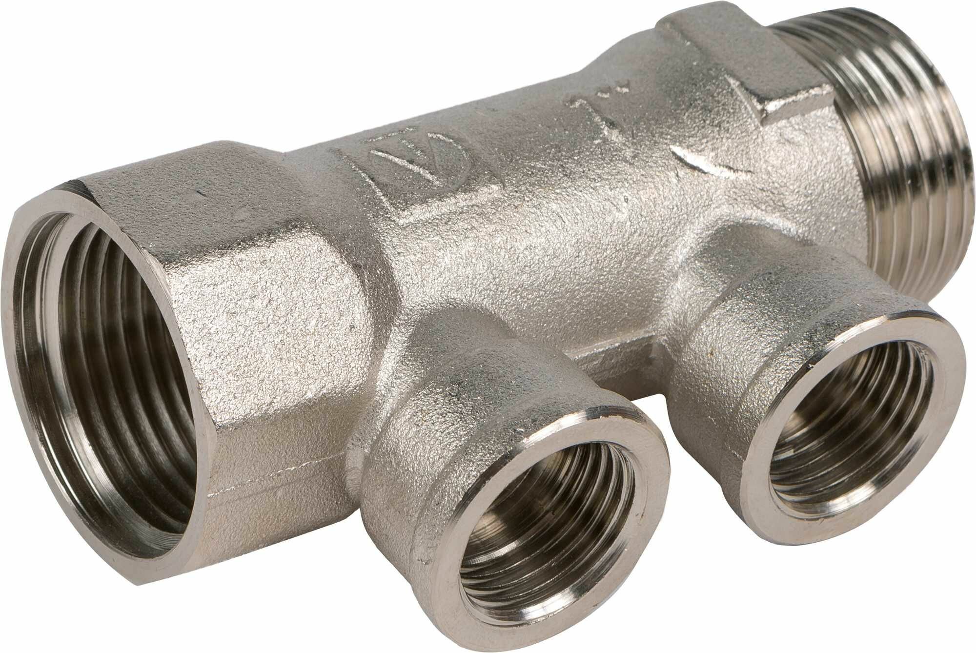 фото Коллектор с внутренней резьбой Valtec на 2 выхода 1"x1/2" VTc.550. N.0602