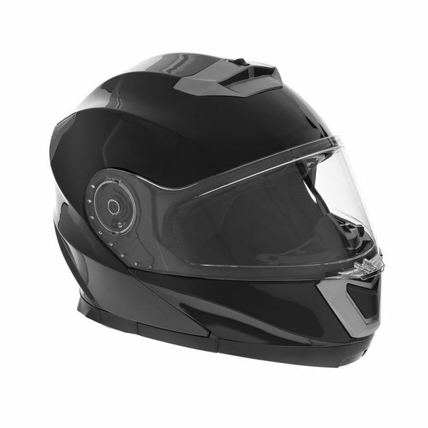 Шлем модуляр с двумя визорами, размер Xxl, модель - Bld-160e, черный глянцевый .
