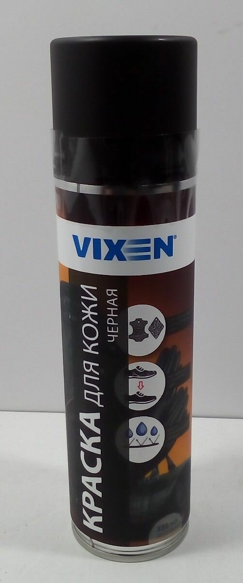 Краска для кожи 335 мл VIXEN черная аэрозоль VX90022 — фото 1