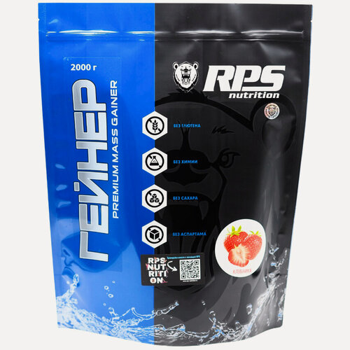 Изображение товара Гейнер RPS Nutrition Premium Mass Gainer - 2000 грамм, клубника