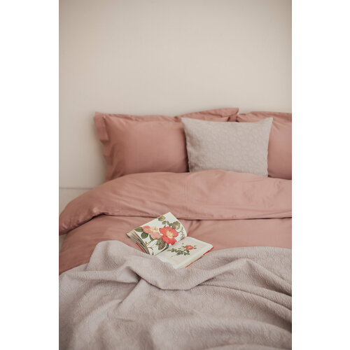Постельное белье 1,5 спальное, наволочка 50x70 (1шт.), Luxberry (Люксбери), сатин, цвет: розовый