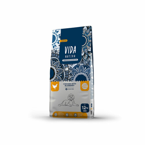 VIDA - Vida Nativa - Корм для щенков средних и крупных пород с курицей и черникой 2кг