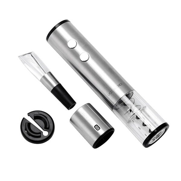 Картинки Набор аксессуаров Circle Joy Электрический штопор с набором аксессуаров для вина 4 в1 с питанием от батарей Circle Joy Electric Wine accessories GIFT SET (CJ-TZ02) CN, серебристый