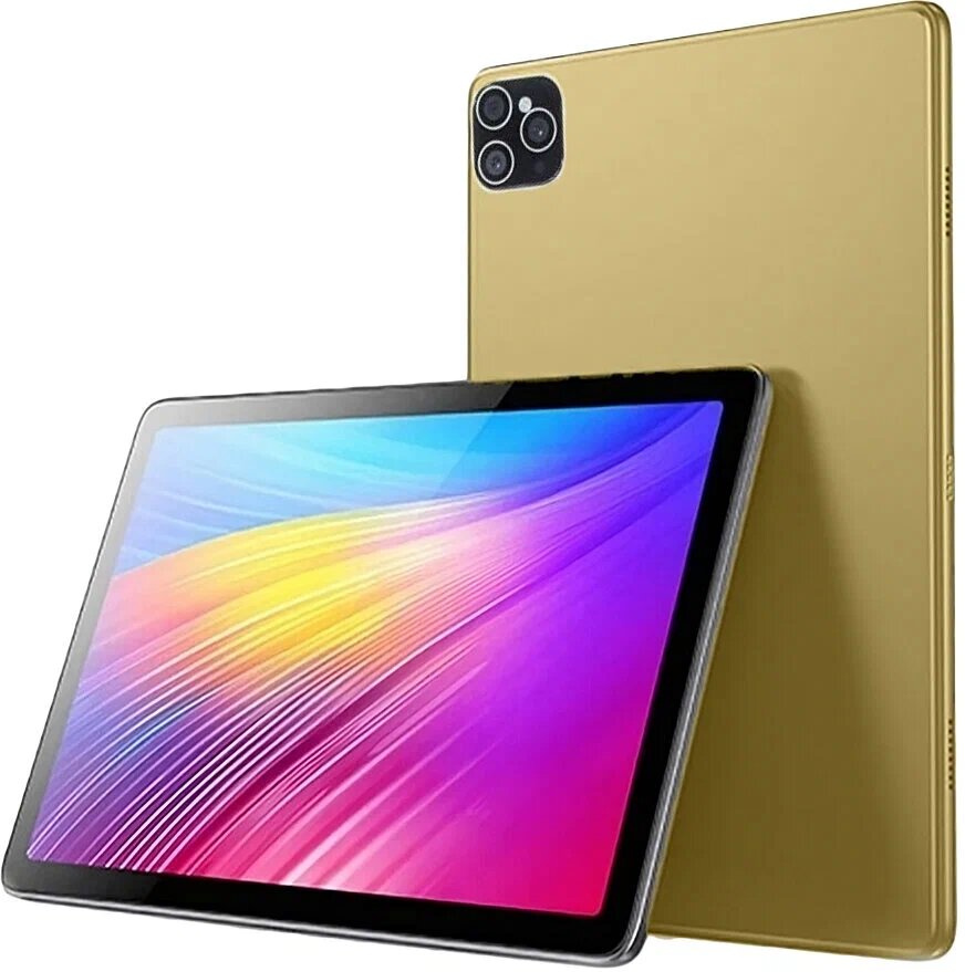 Планшет Bootleg Umiio A10Pro Gold с клавиатурой, чехлом, 8 ядер, 6гб, 128, 10,1" золотистый