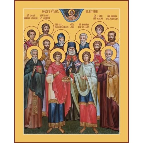 Икона собор Святых Целителей икона собор целителей на дереве