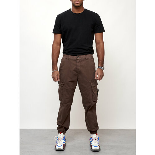 Джинсы зауженные , размер W34/L30, коричневый джинсы зауженные размер w34 l30 хаки