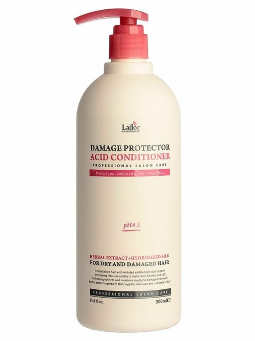 Кондиционер с маслом арганы и коллагеном Damage Protector Acid Conditioner 900 мл, Lador