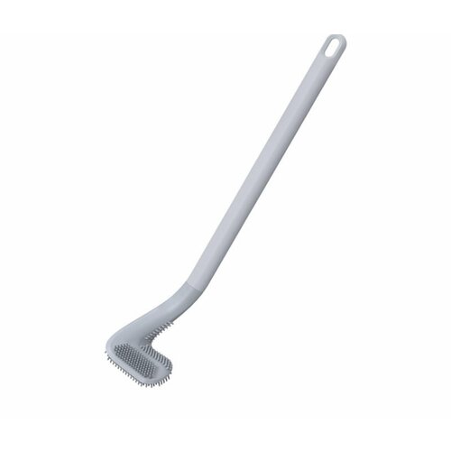 Силиконовая щетка для уборки ванной комнаты ершик для унитаза серый 680₽