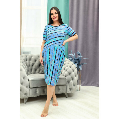 фото Платье натали, размер 58, бирюзовый