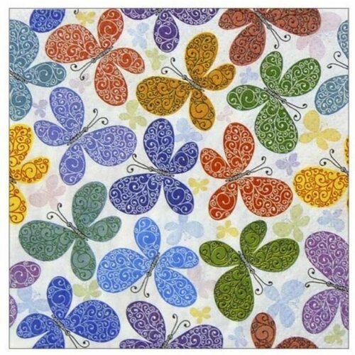 Салфетки сервировочные антелла 2424 3-х сл 25шт Романтические бабочки 2уп 622₽