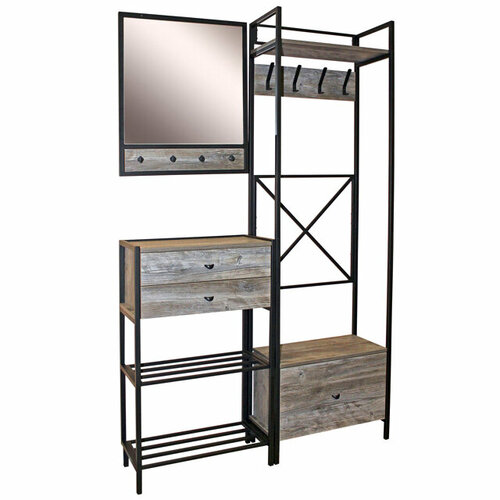 Зеркало с крючками 720х600мм сосна пасадена металллдсп 14525₽