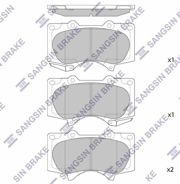 Колодки тормозные TOYOTA LAND CRUISER 120 04- передние Sangsin SP2033 Hi-Q