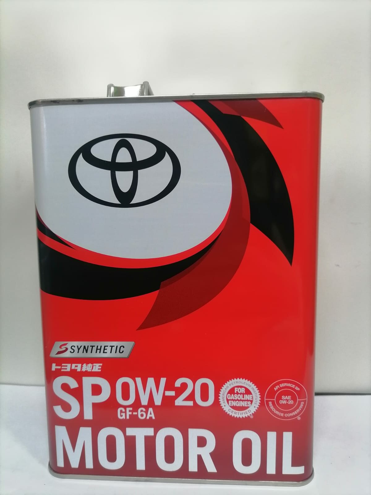 Масло моторное синтетическое Toyota Motor Oil SP 0W-20, 4л, артикул 08880-13205