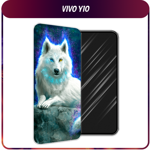 Силиконовый чехол на Vivo Y10 / Виво Y10 Белоснежный волк силиконовый чехол на vivo y10 виво y10 котопад