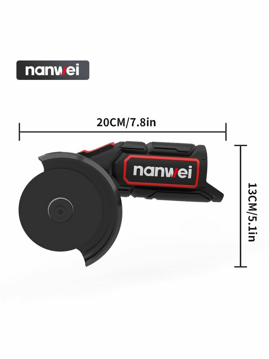 NANWEI 12V мини беспроводной болгарка Зарядка Type-C 2.0ah