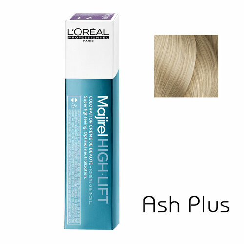 Краска для волос Majirel High Lift Глубокий Пепельный 50 мл L’oreal Professionnel Majirel High Lift Ash Plus 50ML V049 50 мл loreal majirel high lift violet ash мажирель фиолетово пепельный 50 мл