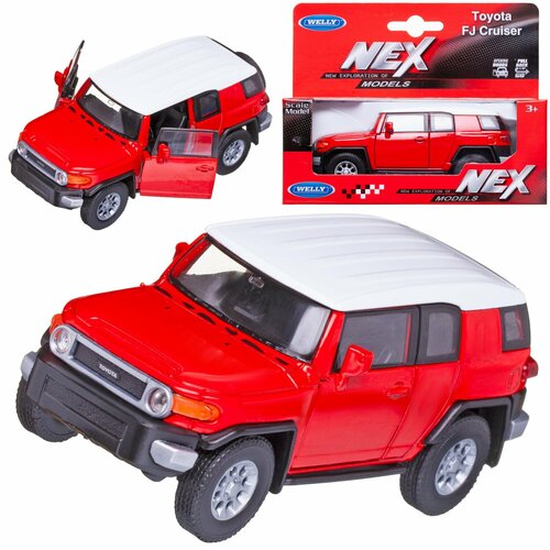 Машинка Welly 1:38 TOYOTA FJ CRUISER красная 43639L-W/красная крепление для держателя телефона для toyota fj cruiser 07 17г в