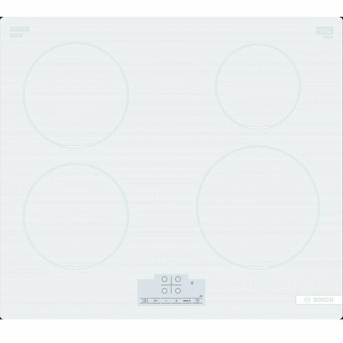 Встраиваемая индукционная панель BOSCH PUE612BB1J Serie 4 независимая 4 конфорки 17 уровней белая 6618000₽