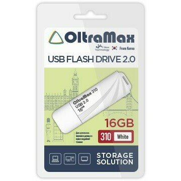 USB Flash накопитель OltraMax 16Gb OltraMax 310 White (OM-16GB-310-White)