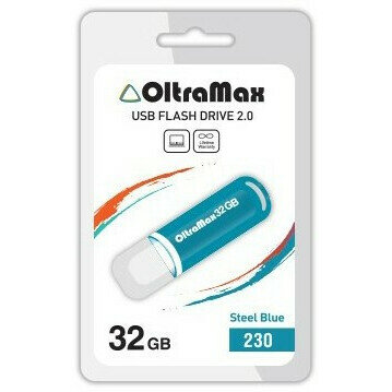 USB Flash накопитель OltraMax 32Gb OltraMax 230 Steel Blue (OM-32GB-230-St Blue)