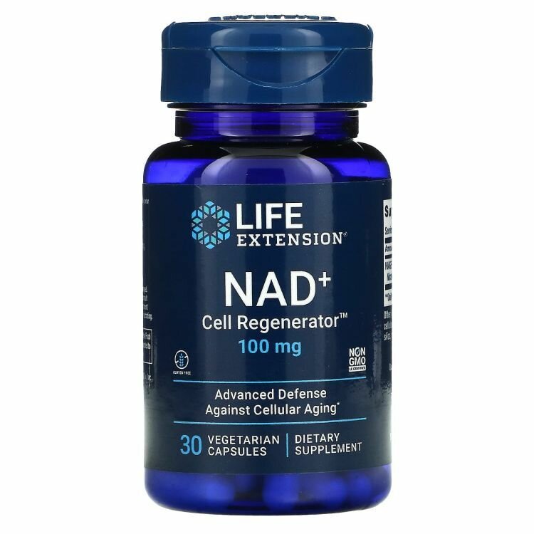 Life Extension, NAD+ Cell Regenerator, регенератор клеток, 100мг, 30 капсул