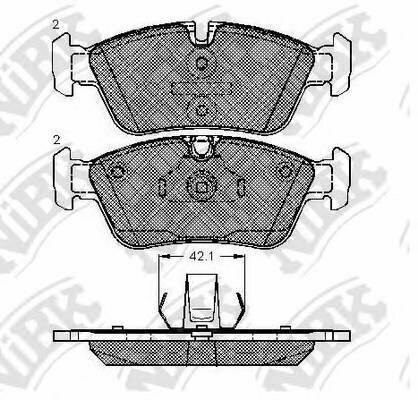 Колодки дисковые передние для bmw e36 1.6i-2.8i/1.8td-2.5tds 90 Nibk PN0010