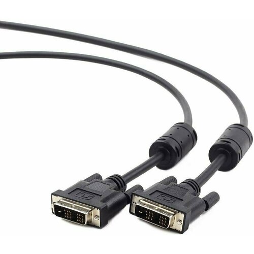 Кабель DVI - DVI, 3м, Gembird (CC-DVI-BK-10) кабель dvi d m dvi d m 1 8 м ферритовые кольца черный