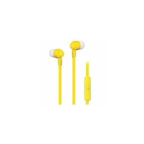 Наушники проводные Code HPM601YG с микрофоном вакуумные желтый 299₽