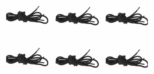 Домашний Сундук Шнурки Берцы усиленные черные 150 см, 6 пар.