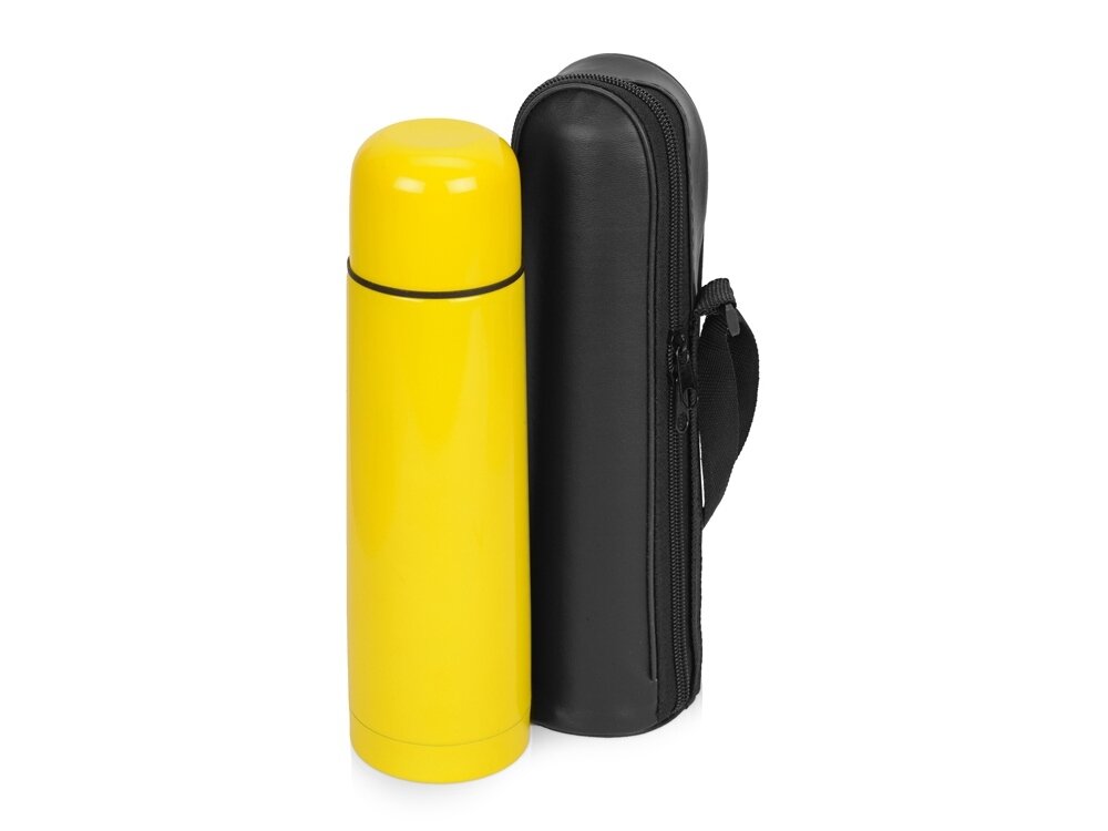 Термос Ямал Soft Touch с чехлом желтый, 500 мл Благодаря вакуумной изоляции и двойным стенкам сохраняет напитки горячими 24 часа.