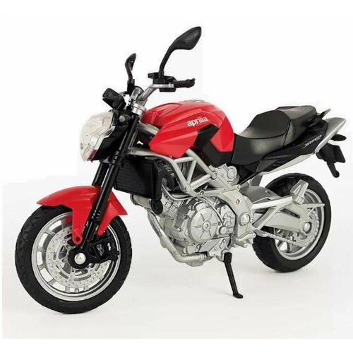 Мотоцикл модель коллекционная WELLY 1:18 Aprilia Shiver 750, красный мотоцикл welly 1 10 aprilia rsv 1000 r factory красный