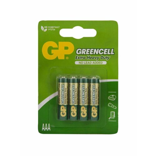 Батарейки Greencell Extra Heavy Duty R03 AAA 1.5V 4 шт батарейки eveready heavy duty aaa 4 шт