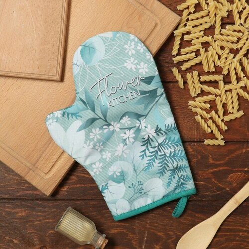 Варежка-прихватка Доляна Eucalyptus 20х28см габардин 35 хл 65 пэ 509₽