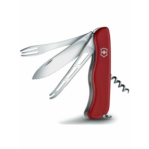 Нож перочинный VICTORINOX Cheese Master, 111 мм, 8 функций, красный нож перочинный victorinox trailmaster 111 мм 12 функций красный