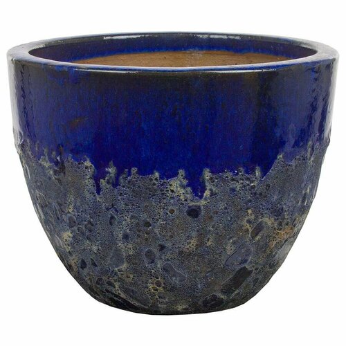 Nobilis Marco цветочный горшок Sblack round D37хН30, синий